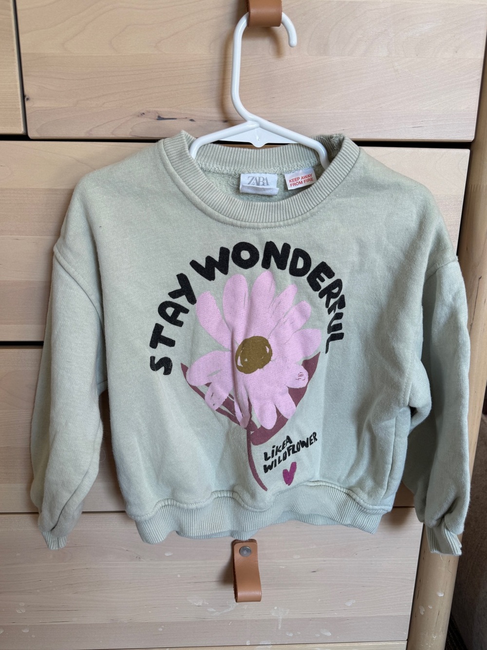 Zara Teal Flower Sweatshirt